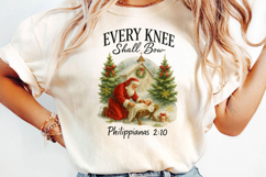 Every Knee Shall Bow Sublimation, Christmas Png Product Image 3