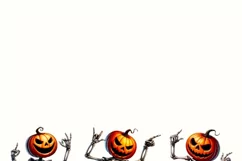 Spooky Season Dansing Skeletons & Pumpkin Head PNG Product Image 4