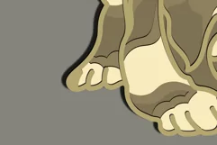 Pug Dog Multilayer Svg/3d Layered Dog/Pug Dog Plywood cut Product Image 4