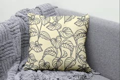 Seamless patterns with silhouettes of leaves and flowers Product Image 2