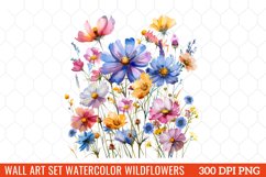 Watercolor Wildflowers Clipart Product Image 1