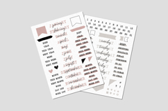 Calendar stickers 2026-2027 digital set for planner organization