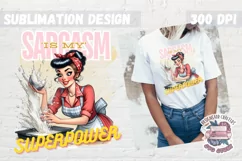 Pin Up Girl Sublimation Design Sarcastic Quote Fun PNG Product Image 1