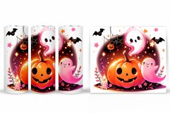 Cute Ghost Tumbler Sublimation. Ghost Halloween Tumbler Product Image 2