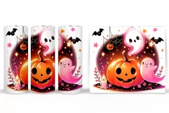 Cute Ghost Tumbler Sublimation. Ghost Halloween Tumbler Product Image 2