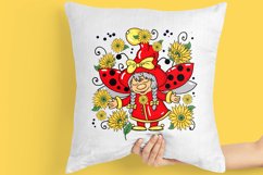 Dwarf ladybug with sunflowers, Sunflowers, Gnome Product Image 3