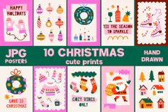 Hand Drawn Cute Christmas Holiday Prints Product Image 1