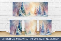Christmas Tree Mug Wrap | Christmas Sublimation Design Product Image 1