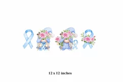 Breast Cancer PNG, Breast cancer with blue ribbon Product Image 2