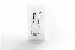 Girl Sitting Taegeukgi Left Hand Salute Honor PNG Product Image 3