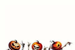 Happy Halloween Dancing Pumpkin Skeletons PNG, Funny Product Image 2