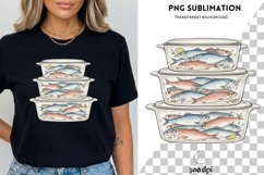 Sardines Storage Container PNG | Coastal Kitchen Fish Product Image 3