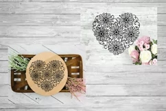 Heart SVG | Zentangle Heart SVG | Floral Heart SVG Product Image 4