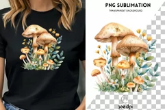 Mushrooms Sublimation PNG, Crafting File for Card Making Product Image 1
