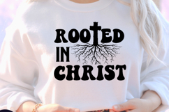Rooted in Christ SVG, Christian Retro SVG Product Image 1