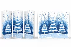 Christmas Tree Tumbler Sublimation. Christmas Tumbler Design Product Image 2