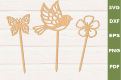 Plant Stakes Decoration |Garden Topper Laser cut SVG, Cricut Product Image 2