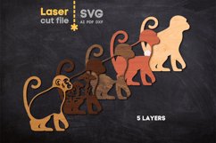 Monkey SVG Laser cut file for Glowforge Product Image 3