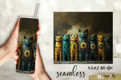 ANIMAL TOTEM seamless tumbler wrap sublimation design Product Image 1