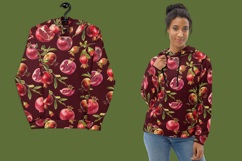 Watercolor Pomegranate fruits seamless pattern Product Image 2