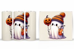 Cute Ghost Tumbler Sublimation. Ghost Halloween Tumbler Product Image 2