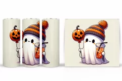Cute Ghost Tumbler Sublimation. Ghost Halloween Tumbler Product Image 2