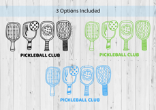 Pickleball Club Sublimation Design - Line Art Vector, PNG Product Image 2