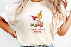 Christmas Cocktails Sublimation, Christmas Png Product Image 2
