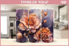 Flower Tumbler Sublimation Wrap | Alcohol Ink Tumbler Wrap Product Image 11