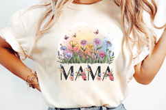 Retro Floral Mama Sublimation, Flowers Mama Png, Mother&#039;s Da Product Image 3