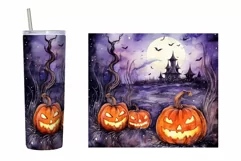 Halloween Tumbler Sublimation. Halloween Pumpkin Tumbler Product Image 2