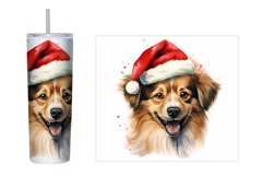 Christmas Dog Tumbler Design. Cute Dog Tumbler Sublimation Product Image 2
