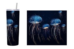 Jellyfish Tumbler Sublimation. Jellyfish Tumbler Wrap Design Product Image 2