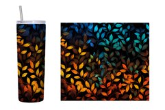 3D Fall Leaves Tumbler Wrap. 3D Leaves Tumbler Sublimation Product Image 2