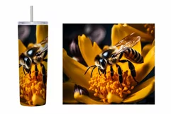 3D Bee Tumbler Wrap Sublimation. 3D Bee Tumbler Wrap Design Product Image 2