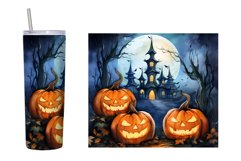Halloween Pumpkin Tumbler. Halloween Tumbler Sublimation Product Image 2