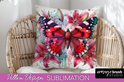 Floral Butterfly Pillow Cover Sublimation Bundle Product Image 3