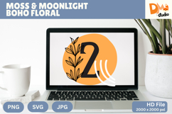 Moss &amp; Moonlight Boho Floral Monogram Product Image 1