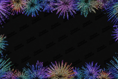 Colorful Fireworks Border Frame Bright Festive Celebration Product Image 1
