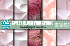 Sweet Blush Pink Spring Backgrounds Bundle JPG Product Image 4
