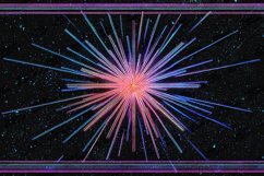 Neon Fireworks Burst Glow Effect Bright Celebration Backgrou Product Image 1