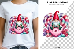 Valentine gnome png design for T-shirts Product Image 3