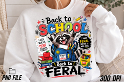 Back to School Back to Feral Raccoon PNG Product Image 3