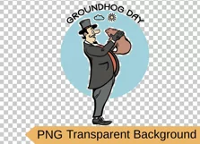 Happy Groundhog day SVG, PNG Groundhog Hamster Product Image 2