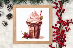 Pink Christmas Coffee Sublimation Clipart, Christmas PNG Product Image 3