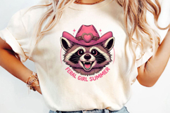 Feral Girl Summer Sublimation, Funny Raccoon Png Product Image 3