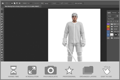 Man Wearing Full Ice Hockey Uniform Product Image 2