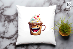 Funny Cartoon Coffee Mug Clipart Sublimation PNG Product Image 3