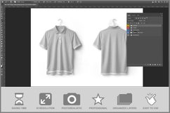 Polo T-shirt Hanger Mockup Product Image 2
