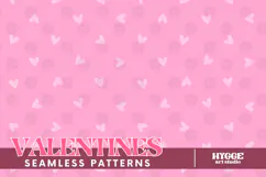 St Valentine's Day Hearts Cupid Love Seamless Pattern PNG Product Image 1
